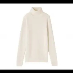 無印良品　洗えるタートルネック　オフ白　Lサイズ