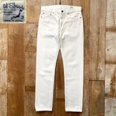 【極美品】orSlow 107 ホワイト デニム パンツ 2 72384060のサムネイル