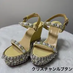 クリスチャンルブタン パール ウェッジソール サンダルのサムネイル