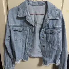 中町綾さん着用 ZARA クロップド デニムジャケット ショート丈 S 
