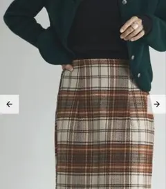 Te chichi TERRASSEチェック柄タイトスカート / ロングスカート