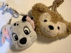 ダッフィー＆101匹わんちゃんダルメシアン ぬいぐるみパスケース セット