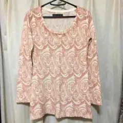 送料込み/セシル/ニットトップス/チュニック/薔薇柄/新品美品