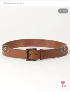 BANANA REPUBLIC レザー ベルト 34 定価7500円 全長106のサムネイル