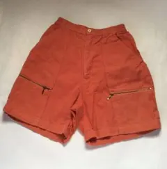 [特価]ショートパンツ 　オレンジ　ポケット付 150-160cm