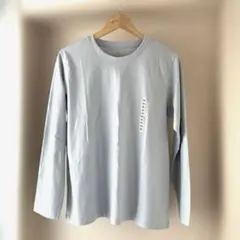 無印良品　天竺編みクルーネック長袖Tシャツ ベビーブルー XLサイズ　未使用のサムネイル