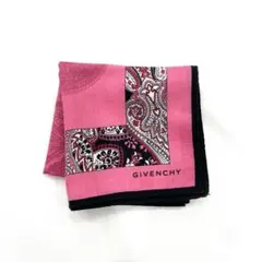Y2505-373①　GIVENCHY　ジバンシー　大判ハンカチ　ピンク