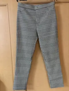 comme ca models 黒白チェック柄カジュアルパンツ