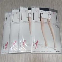 グンゼ⚫︎IFFIストッキング【LLサイズ】ブラック4足