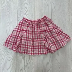 KP ピンク チェック柄 フレアスカート