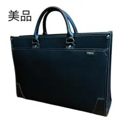 ビジネスバッグブラックCORDURAナイロン 美品メンズ A4収納可ショルダー付