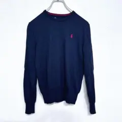 G251 POLO RALPH LAUREN 紺ニット M