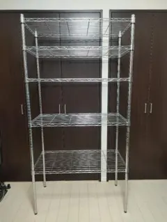 銀ラック　幅90　5段　スチールラック　収納棚　1段の耐荷重80kg