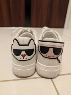 美品！KARL LAGERFELD ホワイト スニーカー