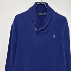 Ralph Lauren ポロ ラルフローレン スウェット ハイネック 青 M