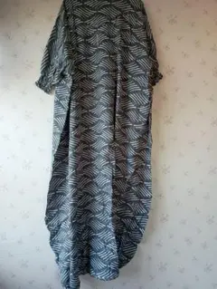 BATIK KAFTAN インドネシア バティック カフタンドレス- グレー