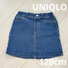 美品✩ UNIQLO デニム ミニスカート 120 定番 人気 デニムスカート