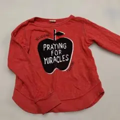 赤いリンゴデザイン トレーナー　薄手