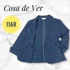 Cosa de Ver ネイビー 薄手 7分袖 ジャケット 11AR／490