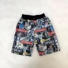 ★美品★キッズ ハーフパンツ 総柄 男の子 半ズボン ストリート 130cm