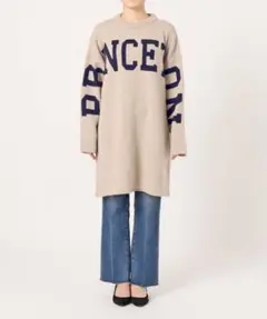 Spick &spanプリントロゴ ニットセーター