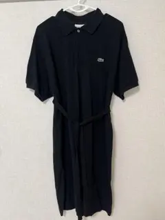 ラコステ LACOSTE ポロワンピース ブラック 半袖 ワンピース 黒のサムネイル
