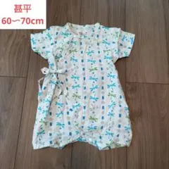トンボ柄 ベビー甚平 ロンパース 60〜70cm　夏祭り