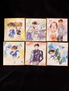 名探偵コナン 水彩画イラスト 6枚セット