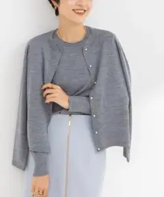 【美品】NOLLEY'S sophi ウール100%クルーネックカーディガン