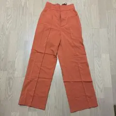 オレンジ レースアップ ワイドパンツ　archives