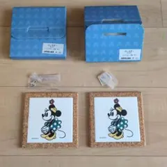 ①未使用　倉庫保存品　２セット　ディズニー　ミニー　コースター　壁掛