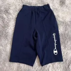 美品✨【Champion】 ネイビー ハーフパンツ (S) ウエストゴム 綿混