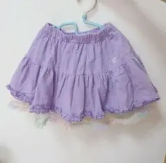 美品 babydollパープル チュール スカート インナーパンツあり120cm