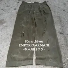 80s EMPORIO ARMANI レーヨンギャバ　50s style 襤褸