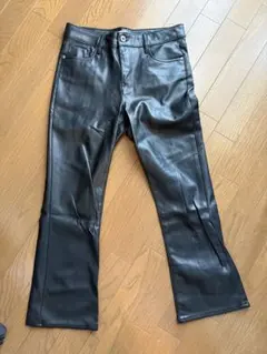 ZARA ブラックレザーパンツ EUR 36