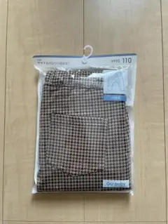 GU baby ハウンドトゥース柄 千鳥格子柄 10分丈 サマナルパンツ110