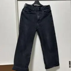 GU ブラック ストレートレッグ デニム