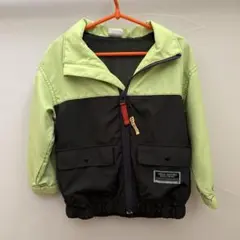 BREEZE ジャケット 100 ライトグリーン/ブラック【フード収納あり】