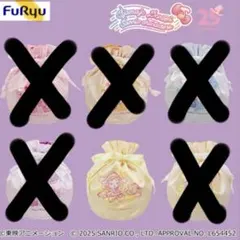 おジャ魔女どれみ×サンリオキャラクターズ サテン巾着ポーチ（ハナ）