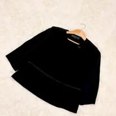 SOIR BENIR ノーカラージャケット ブラック フォーマル 上品 シンプル