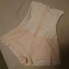 AMOSTYLE ピンク✕クリーム ボディスーツ トリンプ　 M