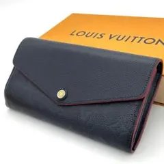 ルイヴィトン アンプラント 長財布 サラ マリーヌルージュ ネイビー