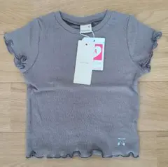 【新品未使用】プティマイン 楊柳Tシャツ モカ 90㎝