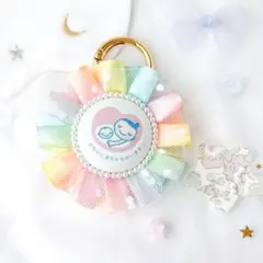 【再販多数】両面マタニティマーク　マタニティキーホルダー　ゆめかわ　レインボー