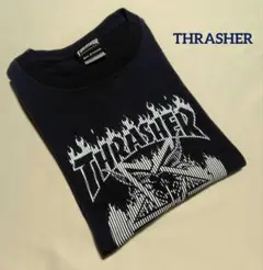THRASHER　スラッシャー　半袖Tシャツ　ネイビー　Sサイズ