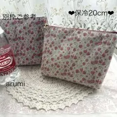 ❤︎感謝価格❤︎☆リバティ☆保冷ポーチ☆20cm☆アシュテッド（ファスナーエンジ）のサムネイル