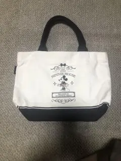 ミニーマウス トートバッグ ホワイト ブラック