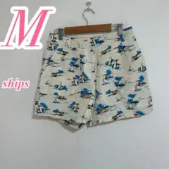 SHIPS シップス ショートパンツ M ベージュ ブルー ブラウン 総柄のサムネイル