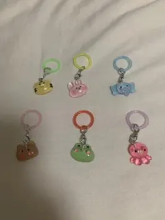 めじるしチャーム 6個セット 動物 めじるしアクセサリー