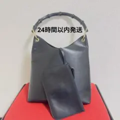 【ヴィンテージ★早い者勝ち】グッチ バンブー レザー バッグ ポーチ付のサムネイル